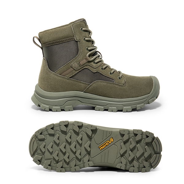 Men's Cap-Toe Waterproof Tactical Work Boots - ARMY GREEN - 5